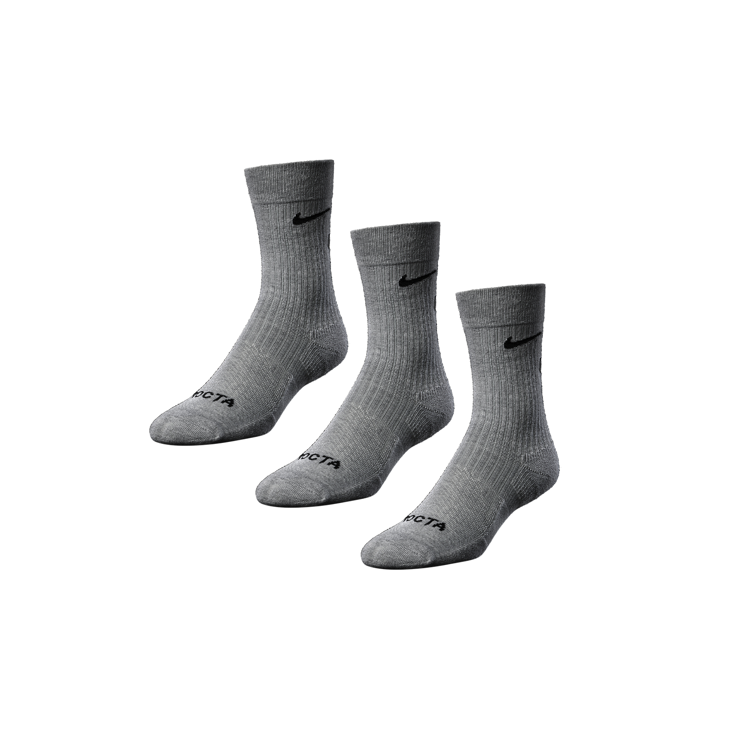 CREW SOCKS 3 PACK GREY