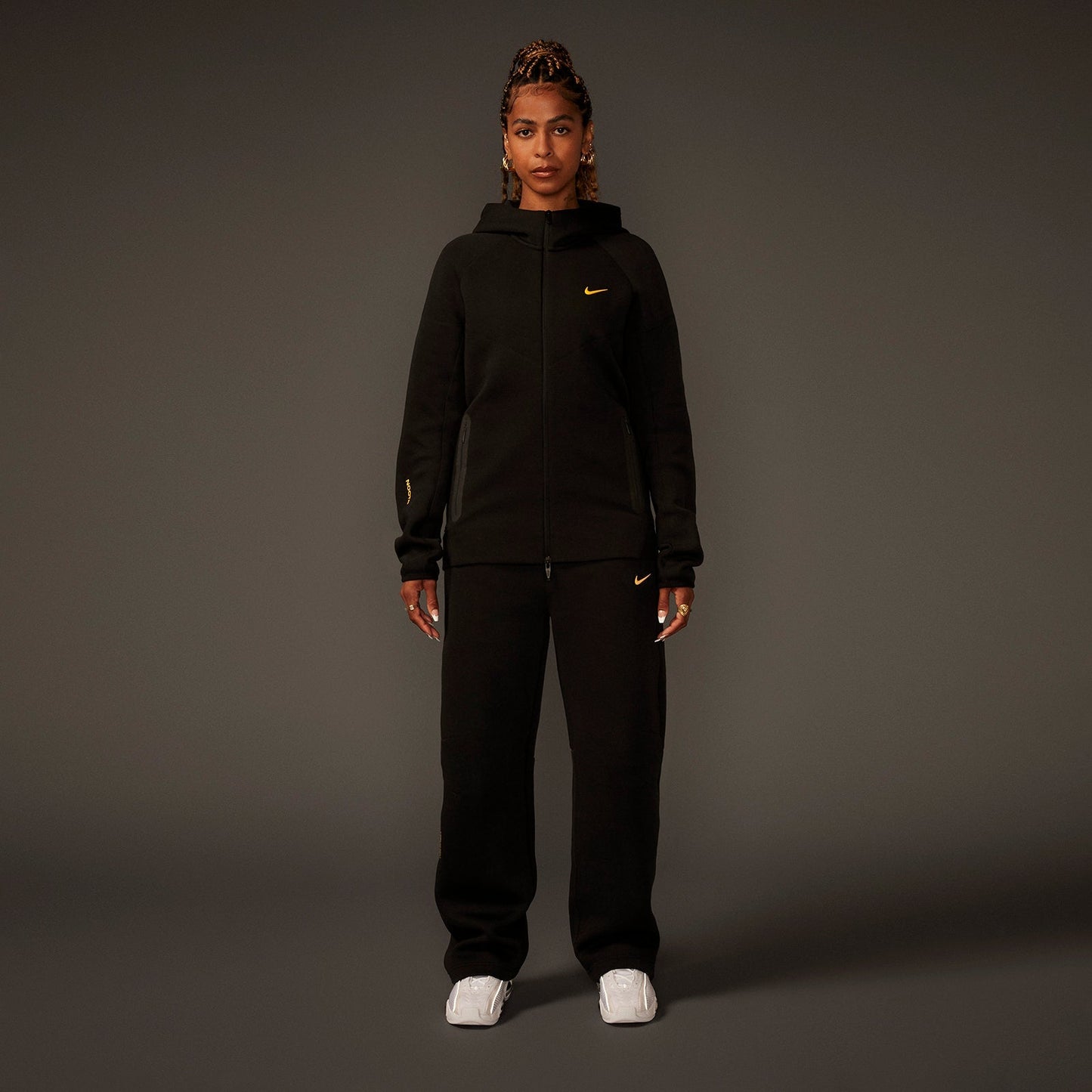 NOCTA TECH FLEECE FULL ZIP HOODIE black
