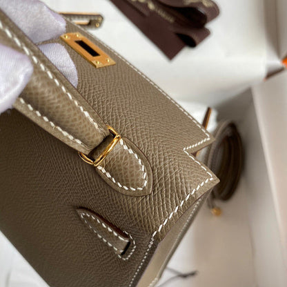 Sac Hermes Kelly Taupe foncé