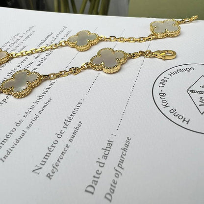 Van Cleef - Collier Vintage Alhambra , 10 motifs White
